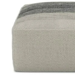 Irena Square Woven PET Polyester Pouf Gray/White - WyndenHall -Ottomans Official Shop unnamed file 5717
