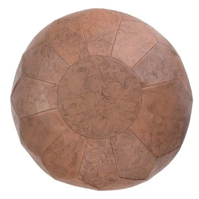 Rogen Round Pouf Brown - WyndenHall 8 Rogen Round Pouf Brown - WyndenHall - Image 6