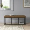 Trubeck Tufted Metal Base Bench Faux Leather Brown - Project 62™ -Ottomans Official Shop unnamed file 575