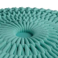 Holloway Round Knitted PET Polyester Pouf Aqua - WyndenHall 8 Holloway Round Knitted PET Polyester Pouf Aqua - WyndenHall -Ottomans Official Shop unnamed file 5757