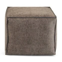Dante Square Pouf Distressed Brown - WyndenHall -Ottomans Official Shop unnamed file 5806