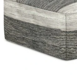 Buchanan Square Woven PET Polyester Pouf Gray/White - WyndenHall -Ottomans Official Shop unnamed file 5808