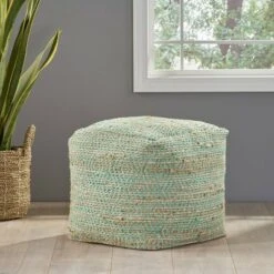 Abella Moroccan Inspired Pouf - Christopher Knight Home Ivory -Ottomans Official Shop unnamed file 5815