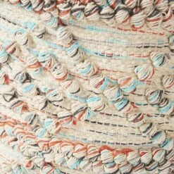 Tilden Boho Fabric Cylinder Pouf Ivory/Blue/Orange - Christopher Knight Home -Ottomans Official Shop unnamed file 5823