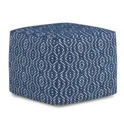 Wentworth Square Pouf - WyndenHall Patterned Teal/natural 17 Wentworth Square Pouf - WyndenHall Patterned Teal/natural -Ottomans Official Shop unnamed file 5868