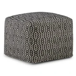 Wentworth Square Pouf - WyndenHall Patterned Teal/natural 19 Wentworth Square Pouf - WyndenHall Patterned Teal/natural -Ottomans Official Shop unnamed file 5870