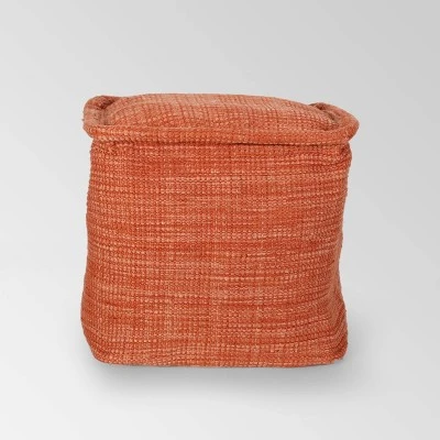 Cadence Boho Yarn Pouf - Christopher Knight Home Burgundy 8 Cadence Boho Yarn Pouf - Christopher Knight Home Burgundy - Image 6