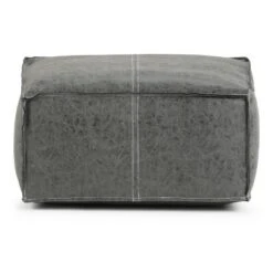 Polly Square Pouf Distressed Black Faux Leather - WyndenHall -Ottomans Official Shop unnamed file 5893