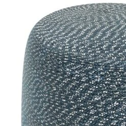 Brodie Round Braided Pouf Aegean Blue/Natural - WyndenHall -Ottomans Official Shop unnamed file 5920