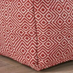 Banner Modern Boho Pouf Ivory/Red - Christopher Knight Home -Ottomans Official Shop unnamed file 5941