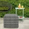 Flora Square Woven PET Polyester Pouf Gray/Black - WyndenHall -Ottomans Official Shop unnamed file 5962