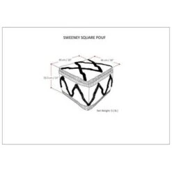 Tasneem Square Pouf - WyndenHall Natural Gray -Ottomans Official Shop unnamed file 5983