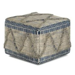 Tasneem Square Pouf - WyndenHall Natural Gray -Ottomans Official Shop unnamed file 5984