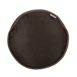 Baddow Contemporary Faux Leather Channel Stitch Cylinder Pouf - Christopher Knight Home Caramel