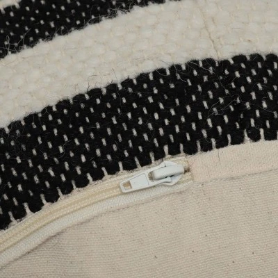 Lucknow Boho Handcrafted Fabric Cylinder Pouf - Christopher Knight Home White/denim Blue 8 Lucknow Boho Handcrafted Fabric Cylinder Pouf - Christopher Knight Home White/denim Blue - Image 6