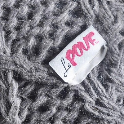 Mccardell Handcrafted Boho Fabric Pouf Charcoal - Christopher Knight Home 6 Mccardell Handcrafted Boho Fabric Pouf Charcoal - Christopher Knight Home - Image 4