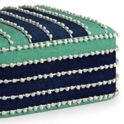 Judith Square Woven PET Polyester Pouf Aqua/Navy/White - WyndenHall 10 Judith Square Woven PET Polyester Pouf Aqua/Navy/White - WyndenHall -Ottomans Official Shop unnamed file 6025