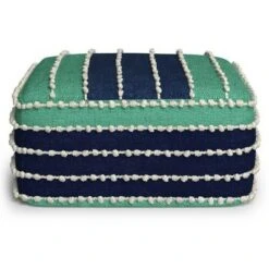 Judith Square Woven PET Polyester Pouf Aqua/Navy/White - WyndenHall 11 Judith Square Woven PET Polyester Pouf Aqua/Navy/White - WyndenHall -Ottomans Official Shop unnamed file 6026