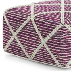 Woodley Square Pouf Magenta/Natural - WyndenHall 12 Woodley Square Pouf Magenta/Natural - WyndenHall -Ottomans Official Shop unnamed file 6045