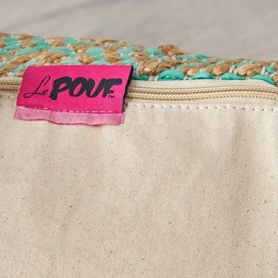 Large Abella Boho Rectangular Pouf - Christopher Knight Home Aqua 4 Large Abella Boho Rectangular Pouf - Christopher Knight Home Aqua - Image 2