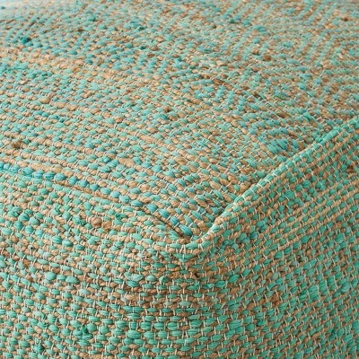 Large Abella Boho Rectangular Pouf - Christopher Knight Home Aqua 6 Large Abella Boho Rectangular Pouf - Christopher Knight Home Aqua - Image 4