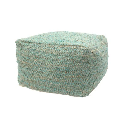 Large Abella Boho Rectangular Pouf - Christopher Knight Home Aqua 7 Large Abella Boho Rectangular Pouf - Christopher Knight Home Aqua - Image 5