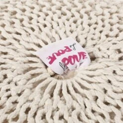 Barwick Modern Knitted Round Pouf Ivory - Christopher Knight Home -Ottomans Official Shop unnamed file 6091