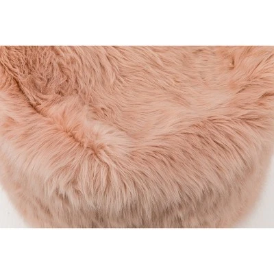 18" Faux Fur Square Pouf Ottoman Pink - WOVENBYRD 6 18" Faux Fur Square Pouf Ottoman Pink - WOVENBYRD - Image 4