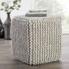 Jaipur Living Gray Scandinavian Pouf - Jaipur -Ottomans Official Shop unnamed file 6143