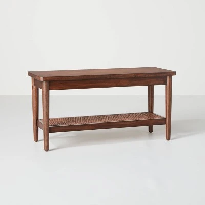 Hearth & Hand W/Magnolia Furniture Wood & Cane Accent Bench - Hearth & Hand™ with Magnolia Brown 10 Hearth & Hand W/Magnolia Furniture Wood & Cane Accent Bench - Hearth & Hand™ with Magnolia Brown - Image 8