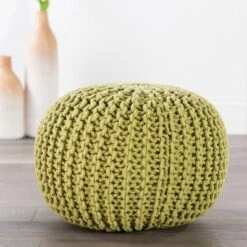 Jaipur Living Green Spectrum Pouf - Jaipur