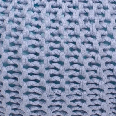 Gold Medal Hand Knitted Pouf Robin's Egg Light Blue 3 Gold Medal Hand Knitted Pouf Robin's Egg Light Blue