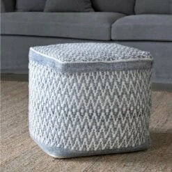 Park Hill Collection Indoor/Outdoor Thompson Pattern Pouf