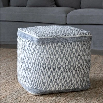 Park Hill Collection Indoor/Outdoor Thompson Pattern Pouf 3 Park Hill Collection Indoor/Outdoor Thompson Pattern Pouf