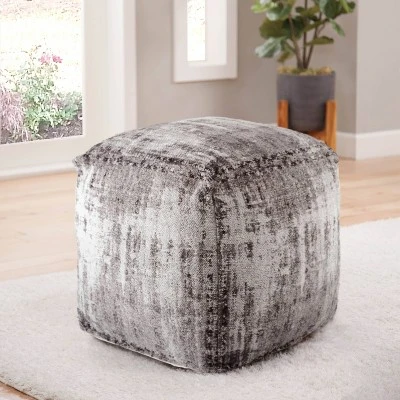 Hazel Square Pouf Gray - Steve Silver Co. 4 Hazel Square Pouf Gray - Steve Silver Co. - Image 2