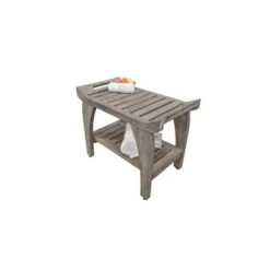 24" Tranquility GR156 Wide Teak Wood Shower Bench with Handles - CoastalVogue -Ottomans Official Shop unnamed file 6213