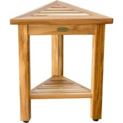 17" FlexiCorner Wide Teak Shower Shelf with Shelf - EcoDecors -Ottomans Official Shop unnamed file 6227