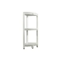 32" SnazzyCorner Tall Teak Shower Shelf Off White - CoastalVogue -Ottomans Official Shop unnamed file 6234