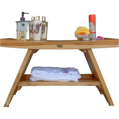 30" Serenity ED967 Wide Teak Shower Bench with Shelf - EcoDecors 8 30" Serenity ED967 Wide Teak Shower Bench with Shelf - EcoDecors - Image 6