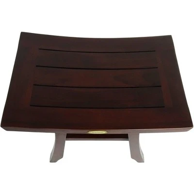 18" Satori DT167 Wide Teak Wood Shower Bench with Shelf - DecoTeak 4 18" Satori DT167 Wide Teak Wood Shower Bench with Shelf - DecoTeak - Image 2
