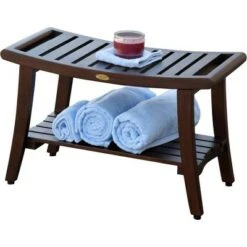 30" Harmony DT121 Wide Teak Wood Shower Bench with Handles - DecoTeak -Ottomans Official Shop unnamed file 6269
