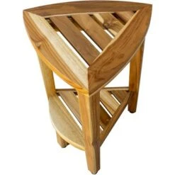 15" FlexiCorner ED975 Wide Teak Shower Bench/Stool - EcoDecors -Ottomans Official Shop unnamed file 6289