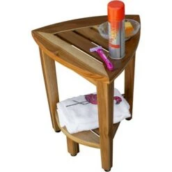15" FlexiCorner ED975 Wide Teak Shower Bench/Stool - EcoDecors -Ottomans Official Shop unnamed file 6292