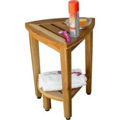 15" FlexiCorner ED975 Wide Teak Shower Bench/Stool - EcoDecors -Ottomans Official Shop unnamed file 6294
