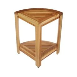 12" SnazzyCorner ED980 Wide Teak Shower Bench with Shelf - EcoDecors -Ottomans Official Shop unnamed file 6335
