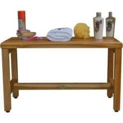 30" Eleganto ED996 Wide Teak Wood Bathroom/Shower Seat - EcoDecors -Ottomans Official Shop unnamed file 6406