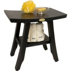 18" Satori GR167 Wide Teak Shower Bench with Shelf - CoastalVogue -Ottomans Official Shop unnamed file 6420