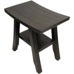 18" Satori GR167 Wide Teak Shower Bench with Shelf - CoastalVogue -Ottomans Official Shop unnamed file 6424