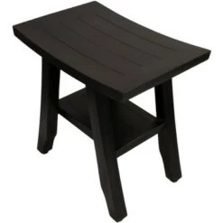 18" Satori GR167 Wide Teak Shower Bench with Shelf - CoastalVogue -Ottomans Official Shop unnamed file 6426