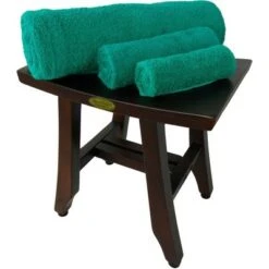 14" Satori DT50 Wide Teak Wood Shower Bench for Bathrooms - DecoTeak -Ottomans Official Shop unnamed file 6441